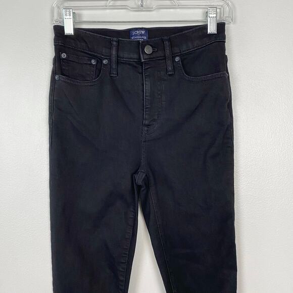 J. Crew Factory 10" High-Rise Skinny Jeans Black Stretch Jeggings Size 26 Tall - Picture 2 of 10
